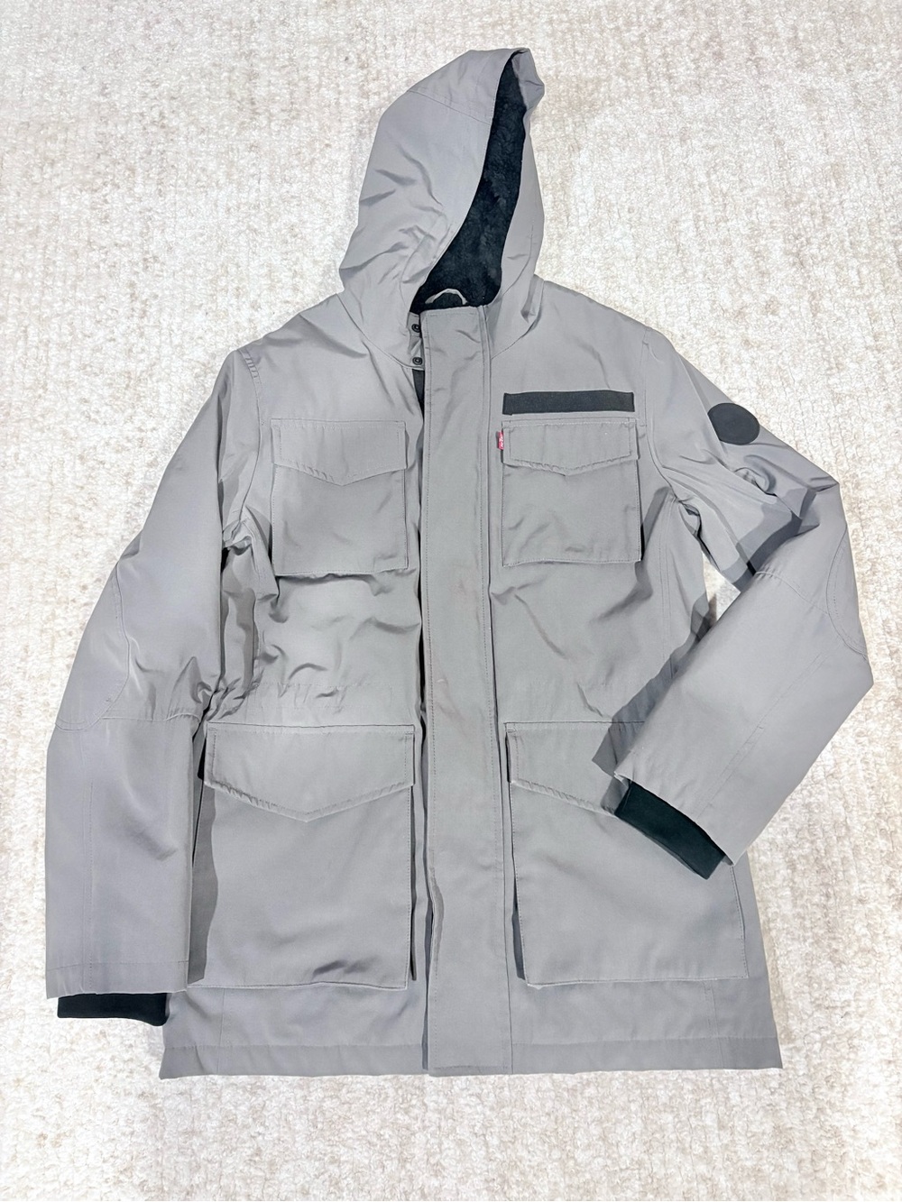 Levi's Light Gray Hooded Field Jacket